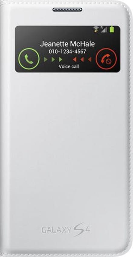 Samsung S View Cover Leder voor Samsung Galaxy S4 - Wit