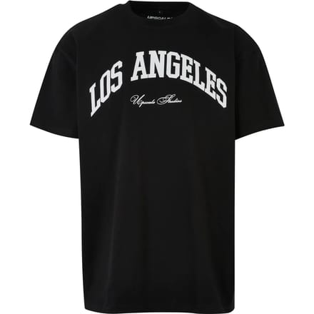 Mister Tee - L.A. College Oversize Heren T-shirt - S - Zwart