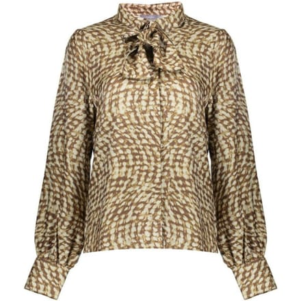 Geisha Blouse Brown/sand Größe: S | Longsleeves Outlet | Damen | Braun