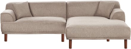 HOLT - Hoekbank - Taupe - Linkszijdig - Polyester