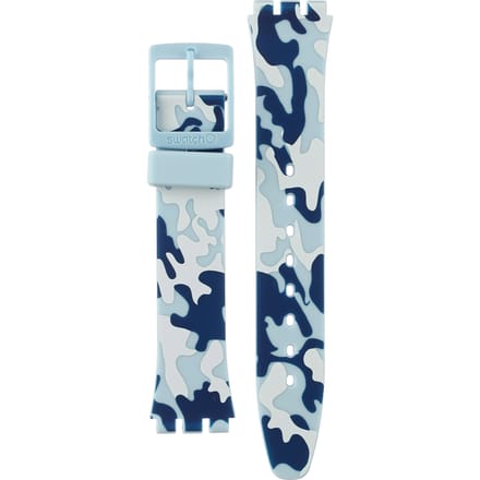 Swatch Plastic - Originals Medium (34mm) /Access/Solar/Musicall/Stop - G/SK/SL/SR/SS/SO28 AGS402 GS402 Camoublue Horlogeband