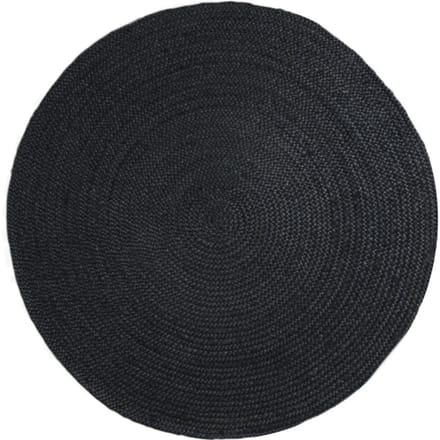 Vloerkleed Jute Rond Antraciet ø200 cm - Jute Vloerkleed – Natuurlijk Design