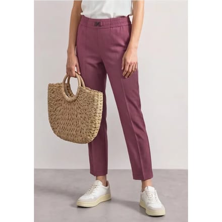 Slim Leg broek met gespdetails