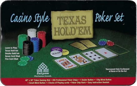 Texas Hold'em-pokerset in casinostijl