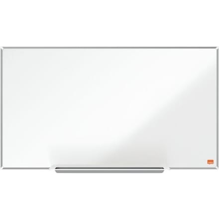 Nobo Impression Pro Widescreen Magnetisch Whiteboard Van Staal Met Pennengoot - Inclusief Nobo Whiteboard Marker - 710x400mm - Wit
