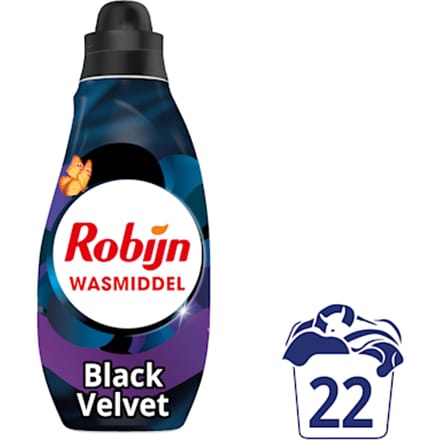 Robijn Klein & Krachtig Wasmiddel Black Velvet 22 Wasbeurten 665 ml