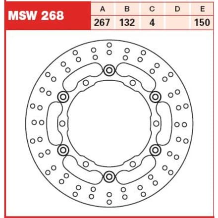 Remschijf TRW MOTO MSW268
