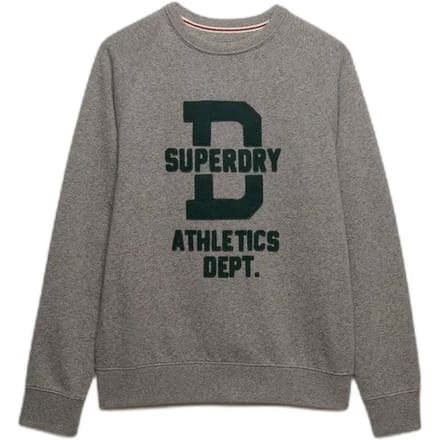Superdry Ath Felt Applique Relaxed Crew Sweatshirt Grijs XL Man
