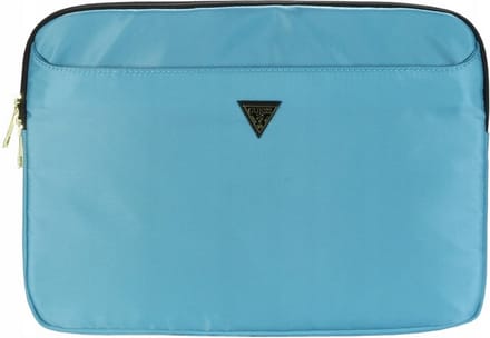 Guess Nylon Triangle Logo Sleeve - Geschikt voor o.a. Laptops (13") - Blauw