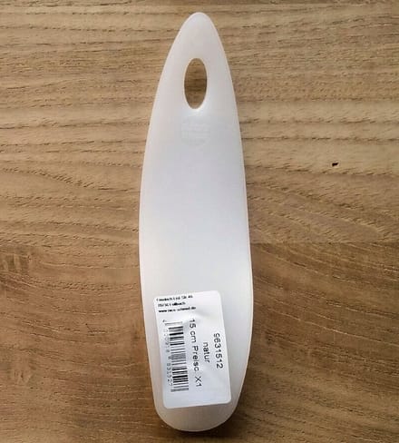 Ergonomische kunststof schoenlepel - diverse kleuren 15cm lang - Wit