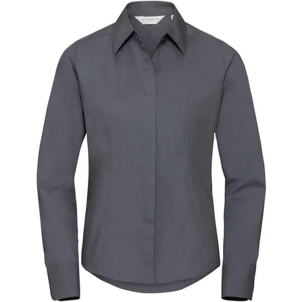 Dameshemd met lange mouwen Russell Athletic Fitted Poplin
