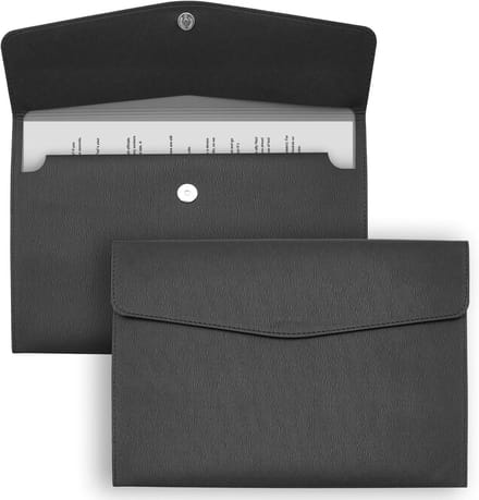 Dailygoods- Documententas A4 - 2 stuks - PU-leer - Documentenmap - Organizer - Magneetsluiting - Krasbestendig en slijtvast