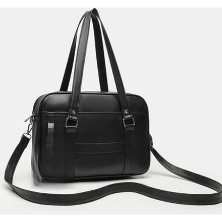 Sac Uniforme Sac à Bandoulière Sac Oblique pour Femmes Sac de Trajet Sac à Main Simple Black, multicolore