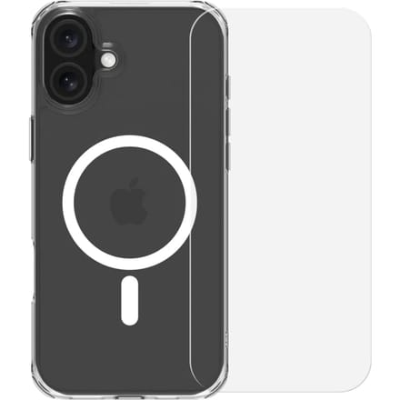 BlueBuilt Protective Back Cover met MagSafe iPhone 16 Plus + Screenprotector Glas