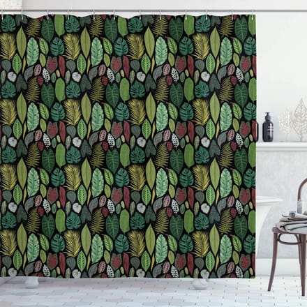ABAKUHAUS Botanisch douchegordijn – 175x220 cm – polyester – multicolor