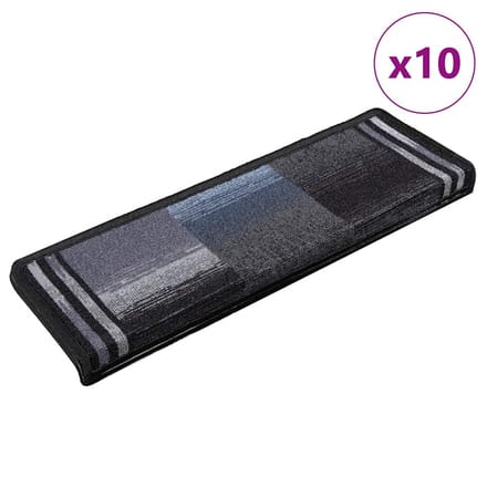vidaXL - Trapmatten - zelfklevend - 10 - st - 65x21x4 - cm - zwart - en - grijs