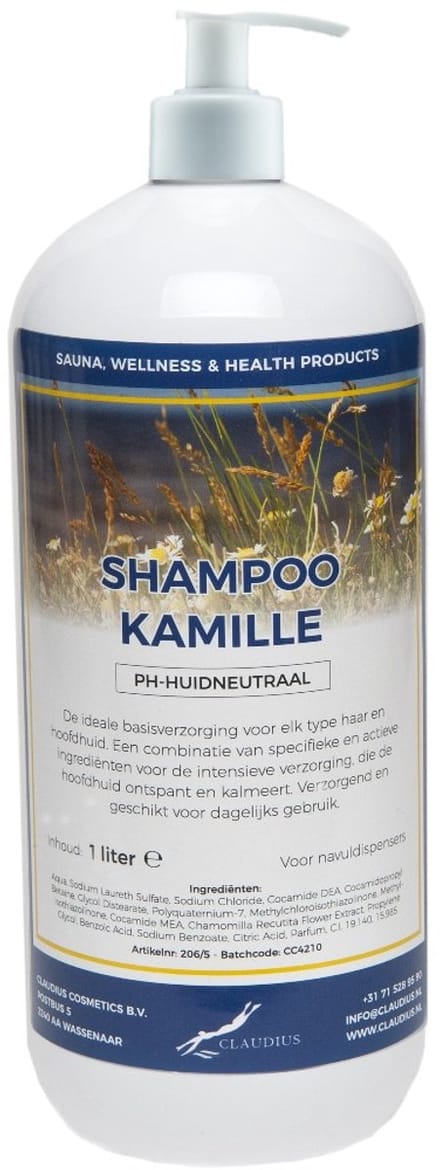 Shampoo Kamille - 1 liter met witte pomp - Haarverzorging
