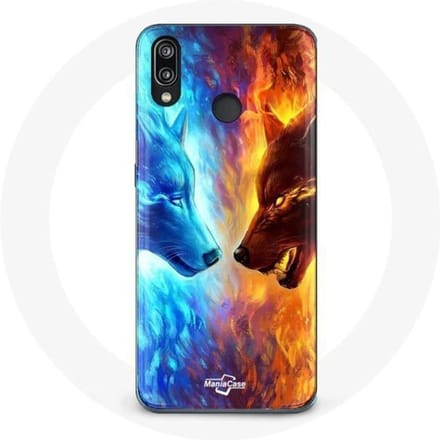 Case voor Huawei P20 Lite IJs- en Vuurwolf