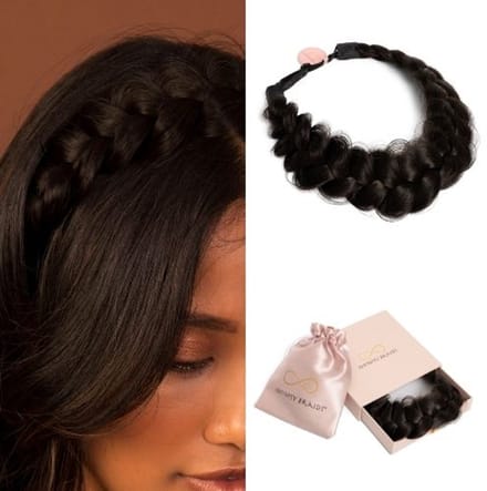 Infinity Braids - Viènne Messy Braid - Haarband - Haarband Dames - Haarbanden - Haarband Meisje - Messy Braid Viènne Espresso Smoke