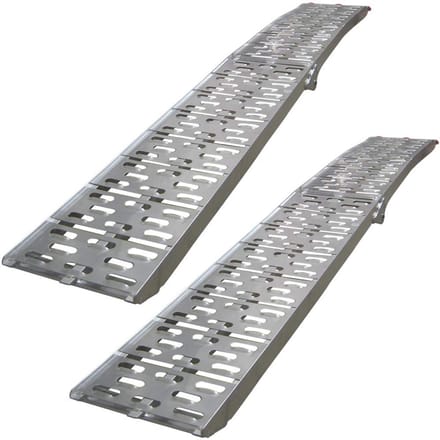 Set van 2 inklapbare oprijplaten van aluminium voor motorfiets en quad - 680 kg capaciteit