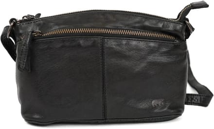 Bear Design Daniëlle Leren Schoudertas / Crossbodytas - Zwart