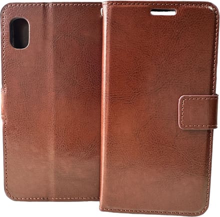 Portemonnee Book Case Hoesje Geschikt voor: Samsung Galaxy A2 Core - Bruin