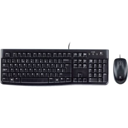 Logitech MK120 PC - US - Keyboard and mouse set - Engels (US international) - Zwart