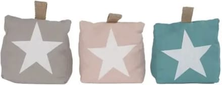 COSY@HOME - Deurstop met ster - Blauw - 18x12x18cm