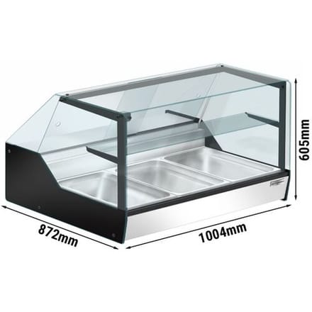 GGM Gastro Warmhaltevitrine - 1000mm - 400 Watt - 3 x GN 1/1