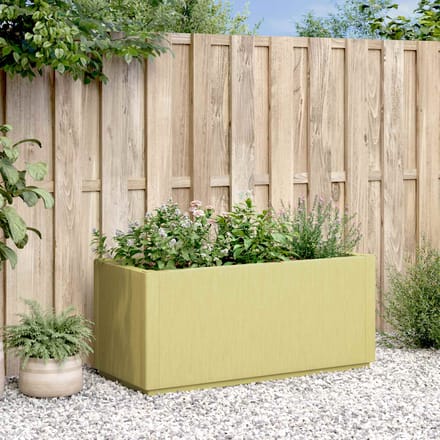 vidaXL Tuinbloembak Groen 80 x 36 x 35 cm PP