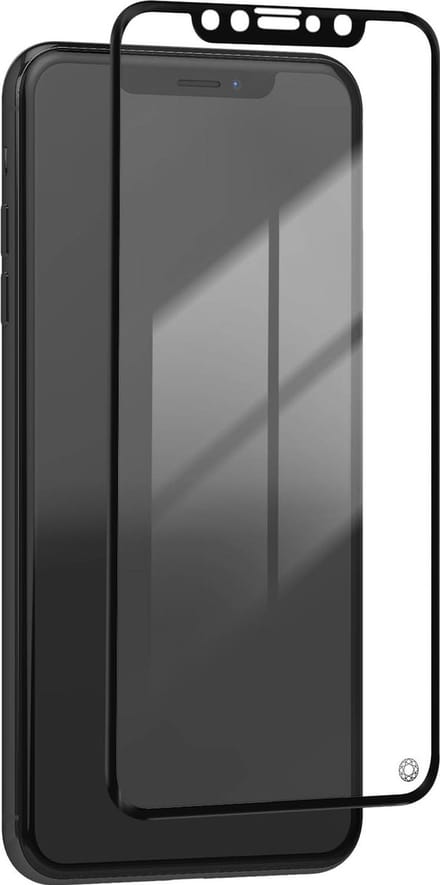 Force Case, Screenprotector geschikt voor iPhone 11 Pro Max - Oleophobic 2.5D, Transparant zwart