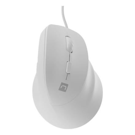 Natec CRAKE 2 PRO - vertical mouse - USB - white - Vertical mouse - Optisch - 6 knoppen - Wit