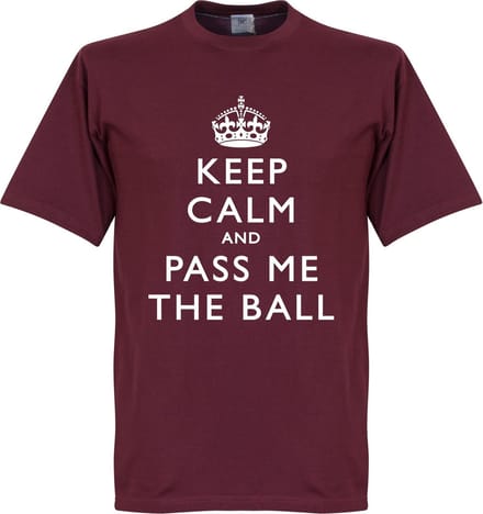 Keep Calm And Pass Me The Ball T-Shirt - XL
