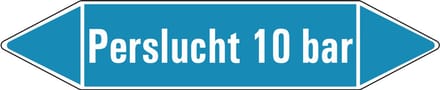 Perslucht 10 bar leidingmarkering op vel 252 x 52 mm - 3 per vel