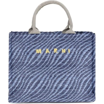 Marni Blauwe Stoffen Schoudertas