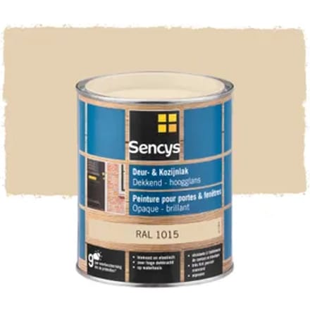 Sencys Lak Voor Deurenen Ramen Hoogglans Ral1015 750ml