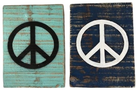 Blok Alex 11x15x5 cm Peace turquoise/blauw