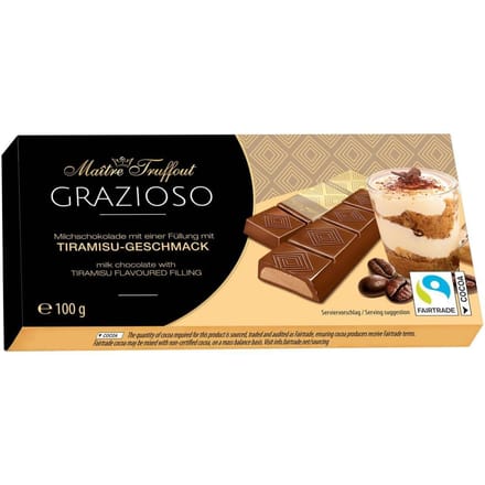 MaitreTruffout Grazioso Chocolades met Tiramisu Vulling 100 g