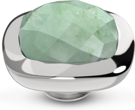 Melano Vivid Lined Steentje Jade Zilver