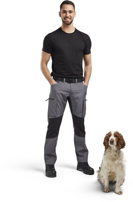 Blaklader Service werkbroek met stretch 1459-1845 - Medium Grijs/Zwart - D92