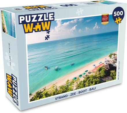 Puzzel Strand - Zee - Boot - Bali - Legpuzzel - Puzzel 500 stukjes