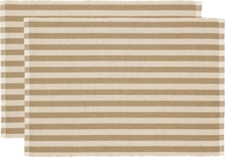 Södahl Statement Stripe Placemat 33 x 48 cm 2 stuks Beige