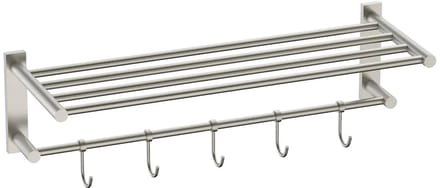 DutchLine - Handdoekrek met haken - 60cm – RVS