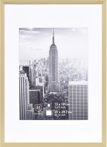 Fotolijst - Henzo - Manhattan - Fotomaat 21x30 cm - Goud