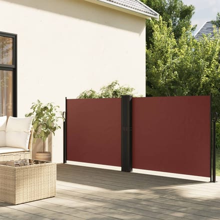 vidaXL - Windscherm - uittrekbaar - 140x1200 - cm - bruin