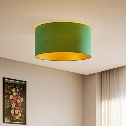 Duolla Plafondlamp Golden Roller Ø 60 cm donkergroen/goud