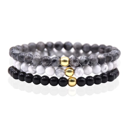 Memphis Stacked Kralen Armbanden set - 6mm Light