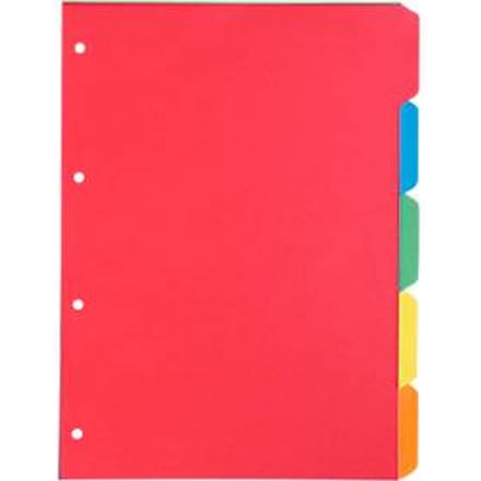 Schäfer Shop Select kartonnen index, set van 5, 4-gaats gestanst, 160 g/m² gerecycled karton, 5 stuks