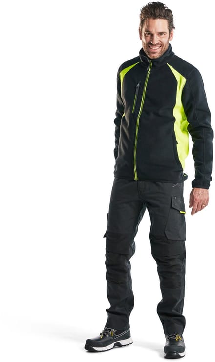 Blaklader Service Werkbroek met stretch 1495-1330 - Mannen - Zwart/Geel - 46