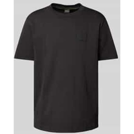T-shirt met labelpatch, model 'DropNeedle'